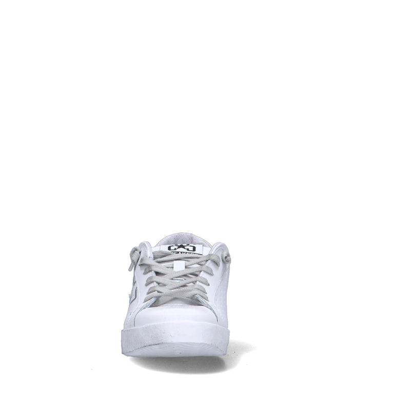 2 STAR Sneaker donna bianca in pelle