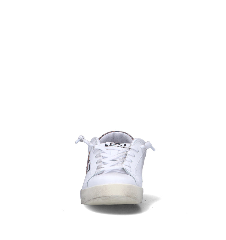 2 STAR Sneaker donna bianca in pelle