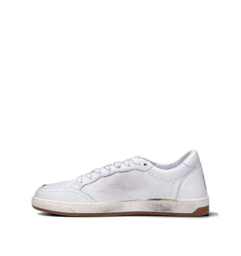 2 STAR Sneaker uomo bianca in pelle