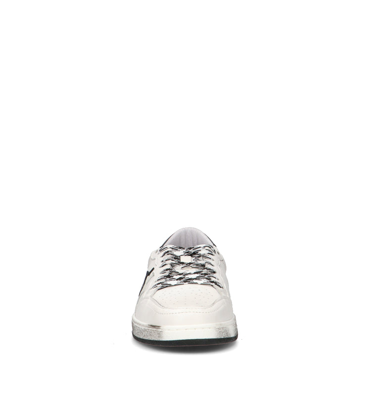 2 STAR Sneaker uomo bianca in pelle