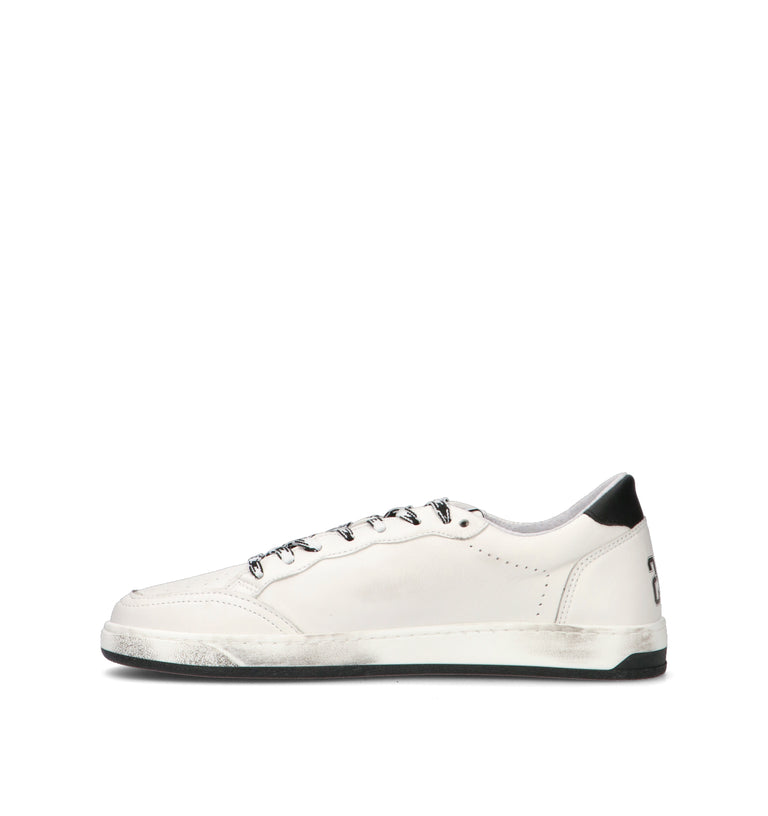 2 STAR Sneaker uomo bianca in pelle