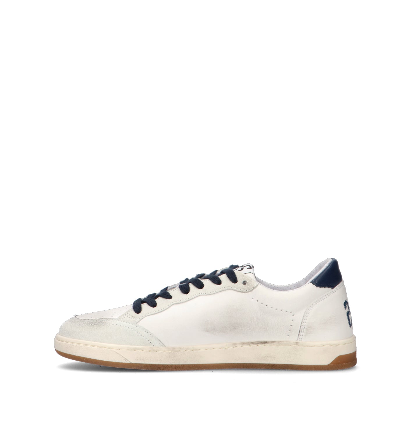 2 STAR Sneaker uomo bianca in pelle