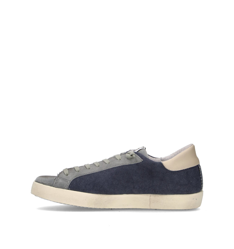 2 STAR Sneaker uomo blu in suede