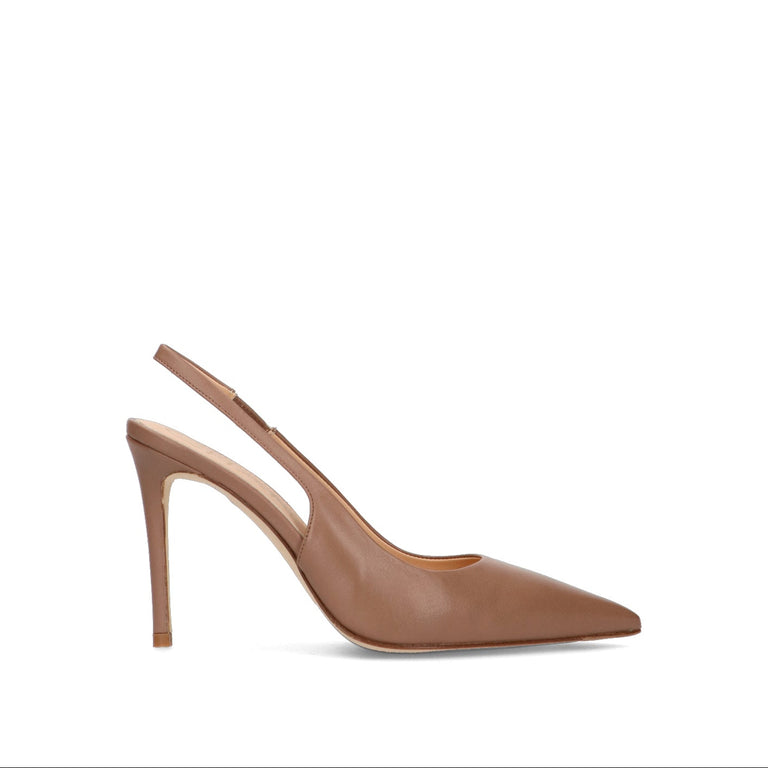 CHANTAL 1962 Slingback donna nocciola in pelle