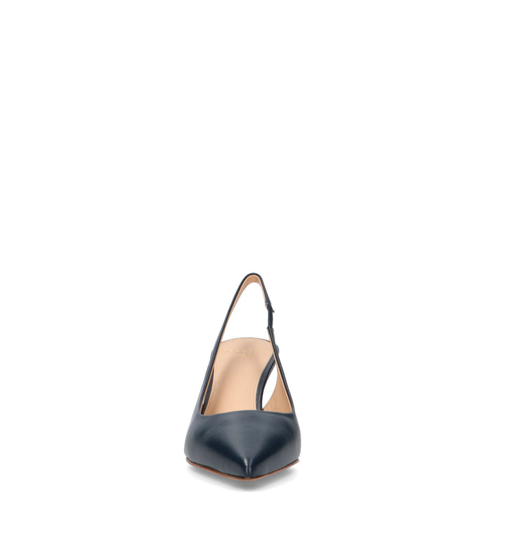 CHANTAL 1962 Slingback donna blu in pelle