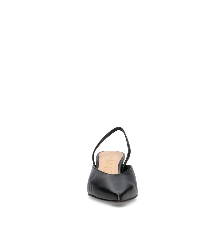 CHANTAL 1962 Slingback donna nera in pelle