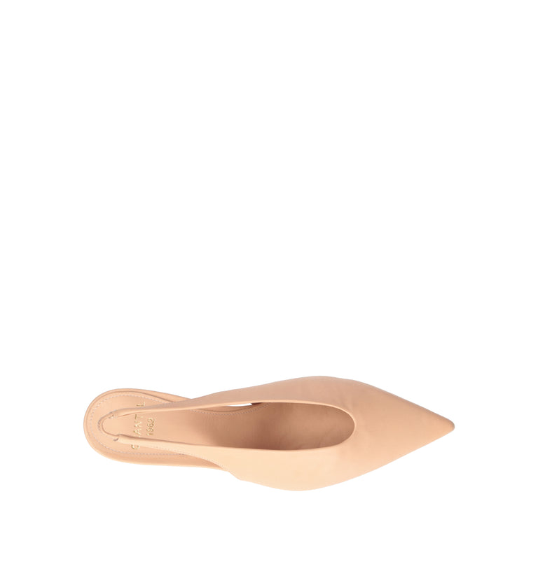 CHANTAL 1962 Slingback donna nude in pelle