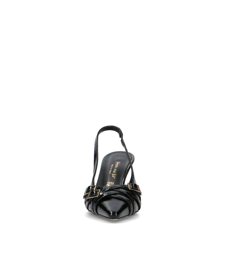 REBECCA VAN DIK Slingback donna nera