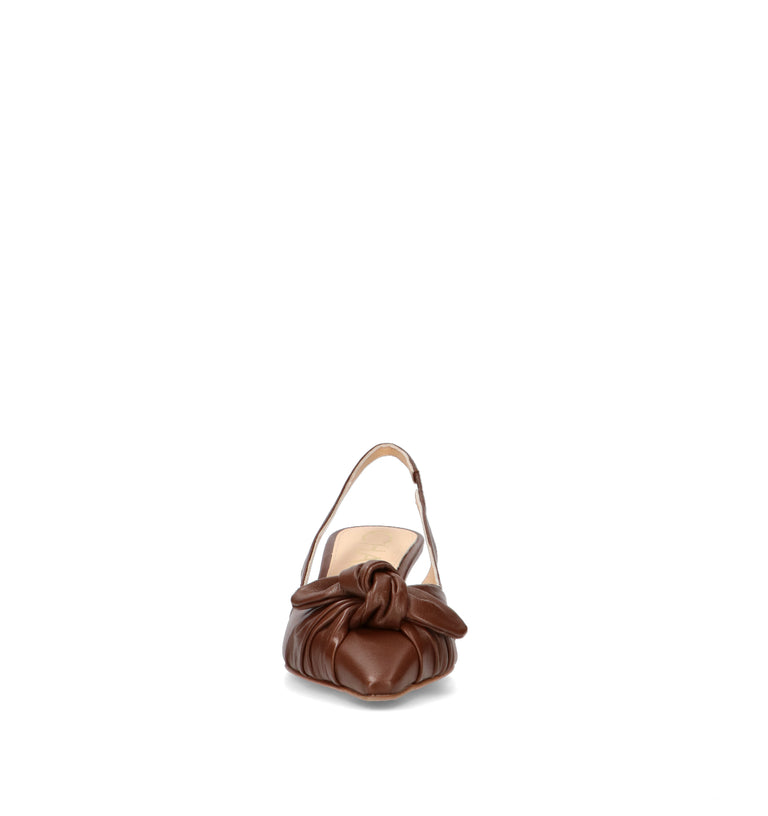 CHANTAL 1962 Slingback donna cioccolato in pelle
