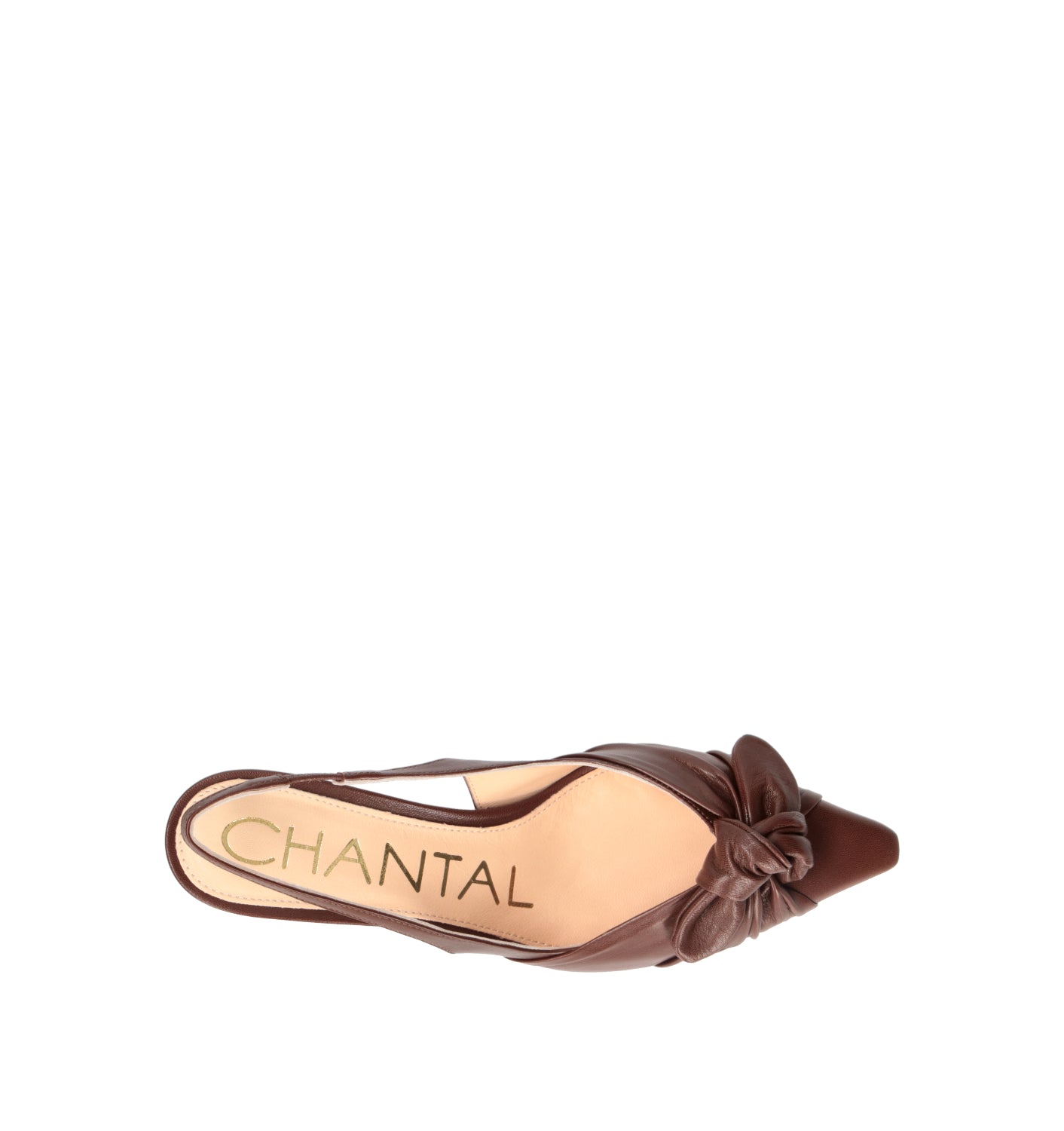 CHANTAL 1962 Slingback donna cioccolato in pelle