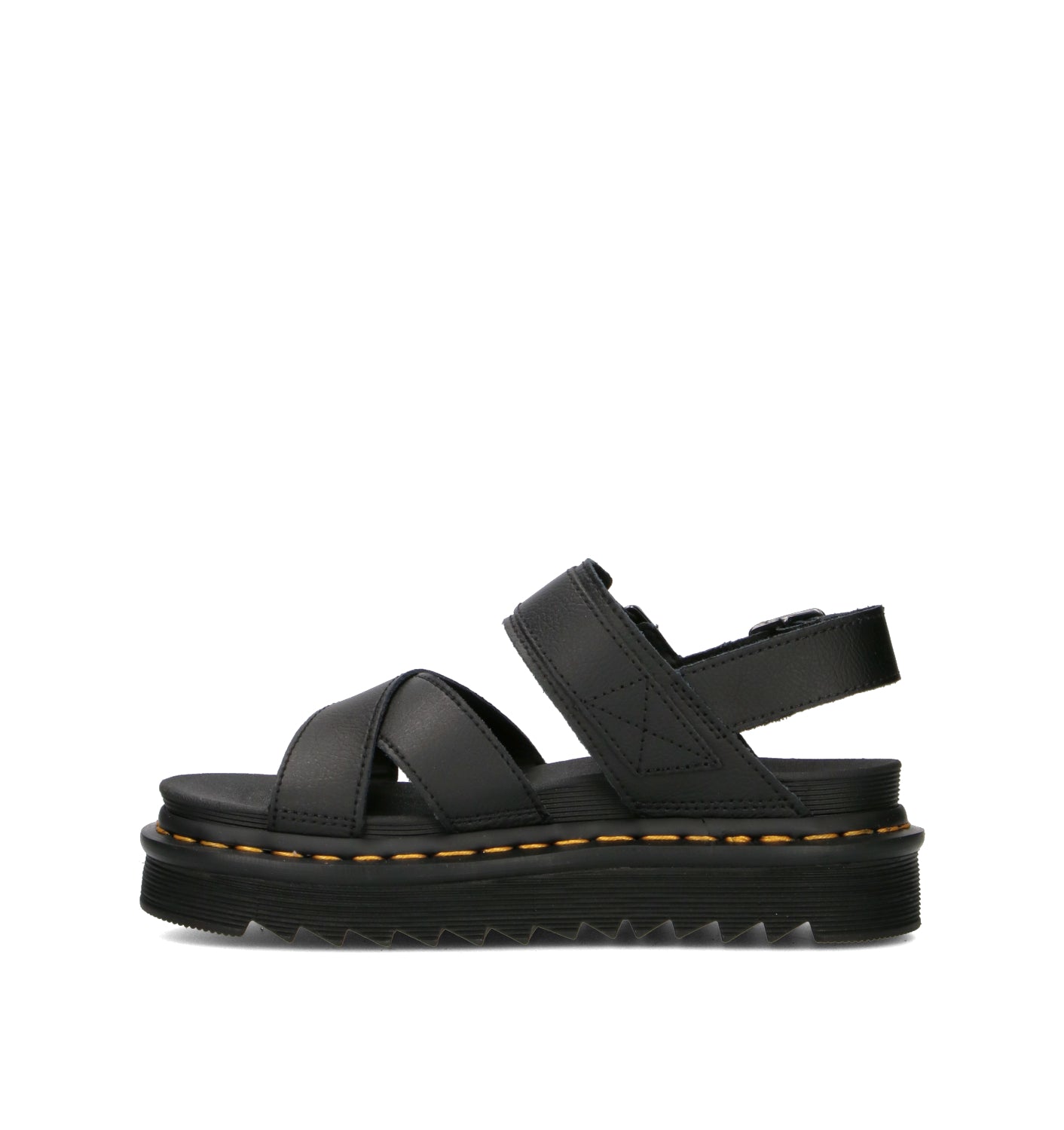 DR. MARTENS Sandalo donna nero in pelle