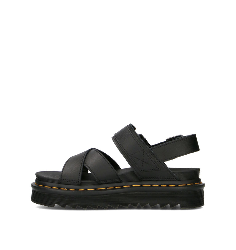 DR. MARTENS Sandalo donna nero in pelle