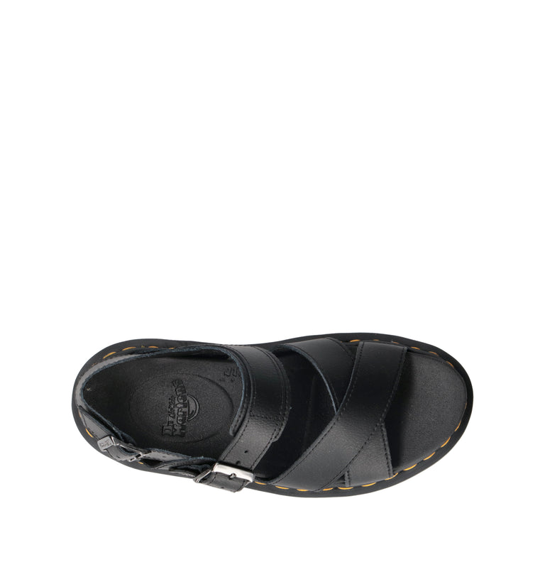 DR. MARTENS Sandalo donna nero in pelle