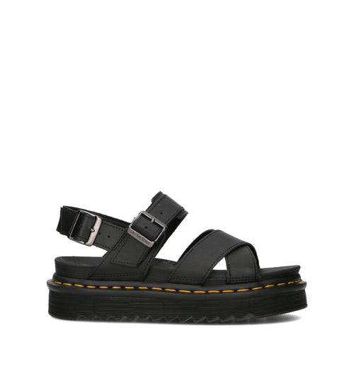 DR. MARTENS Sandalo donna nero in pelle