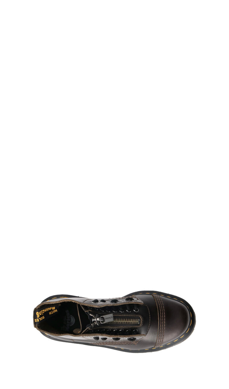 DR. MARTENS - SINCLAIR Anfibio donna marrone in pelle. Realizzato in pelle di alta qualità, il Sincl