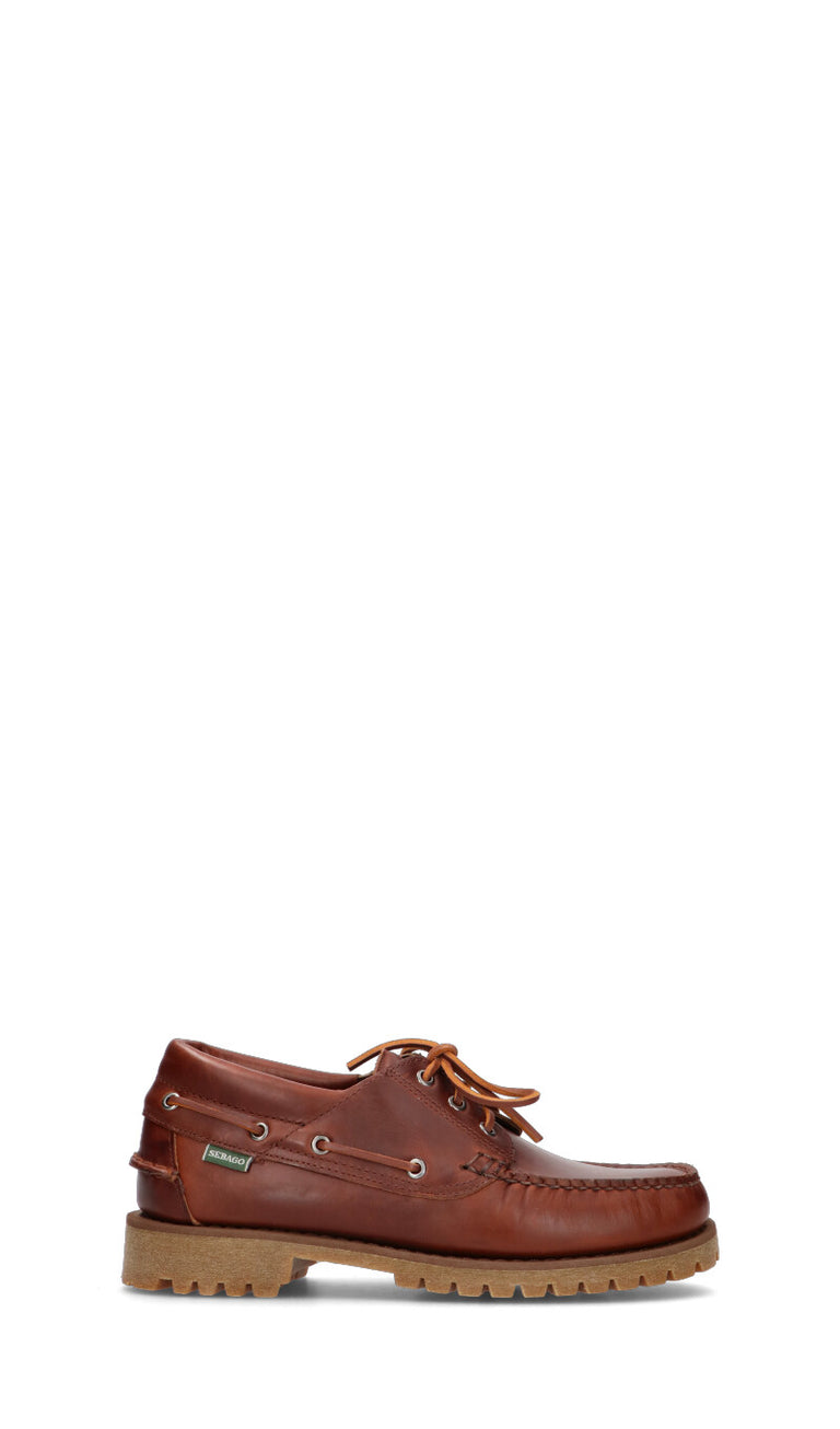 SEBAGO Scarpa barca uomo marrone in pelle