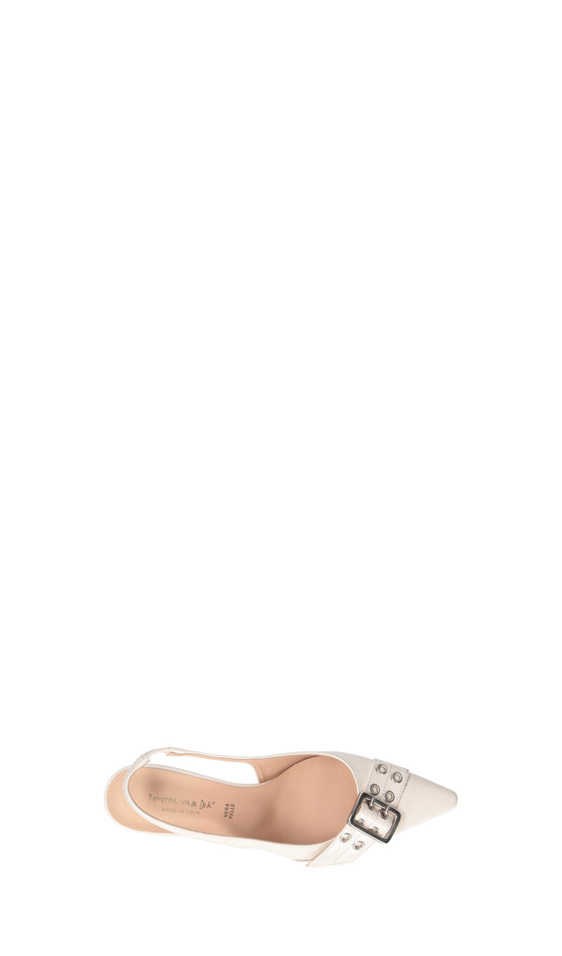 REBECCA VAN DIK Slingback donna bianca
