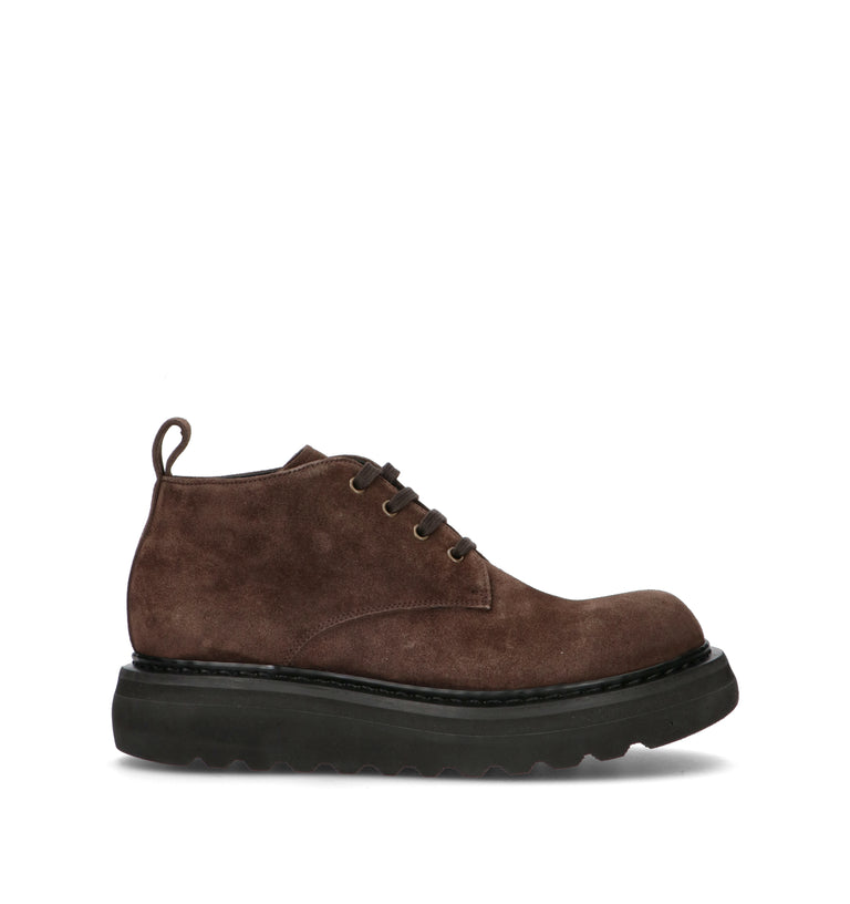 PREMIATA Stringata uomo testa di moro in suede