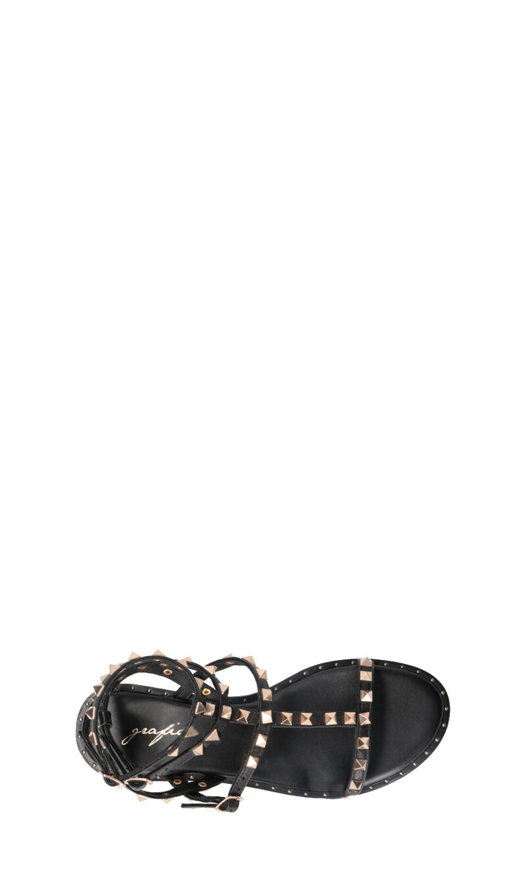GRAFIA Sandalo donna nero in pelle