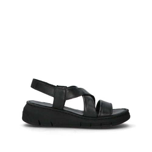 VARIOPINTO Sandalo donna nero in pelle