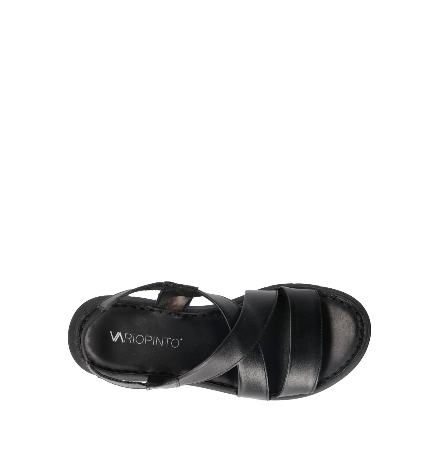 VARIOPINTO Sandalo donna nero in pelle