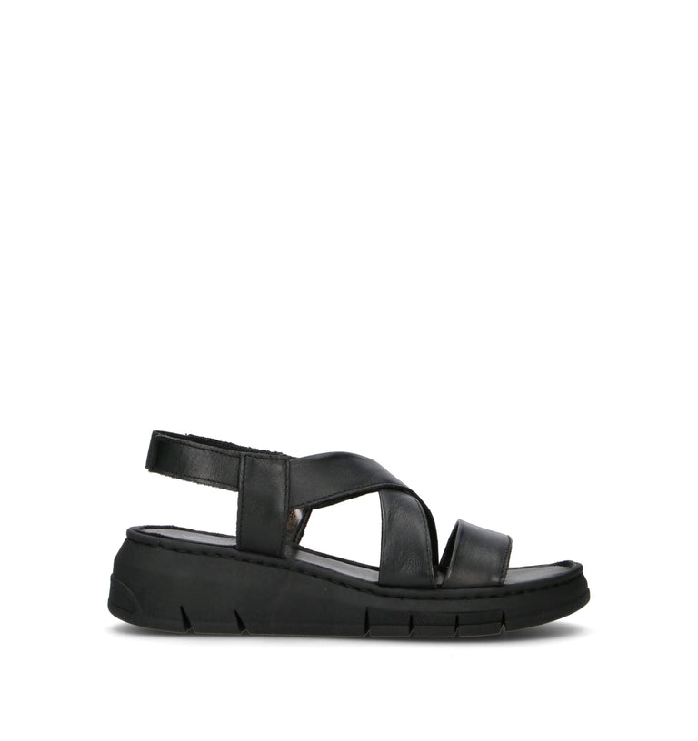 VARIOPINTO Sandalo donna nero in pelle