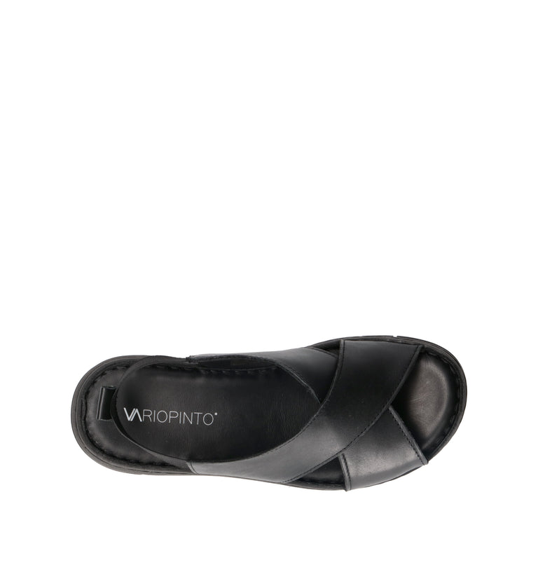 VARIOPINTO Sandalo donna nero in pelle