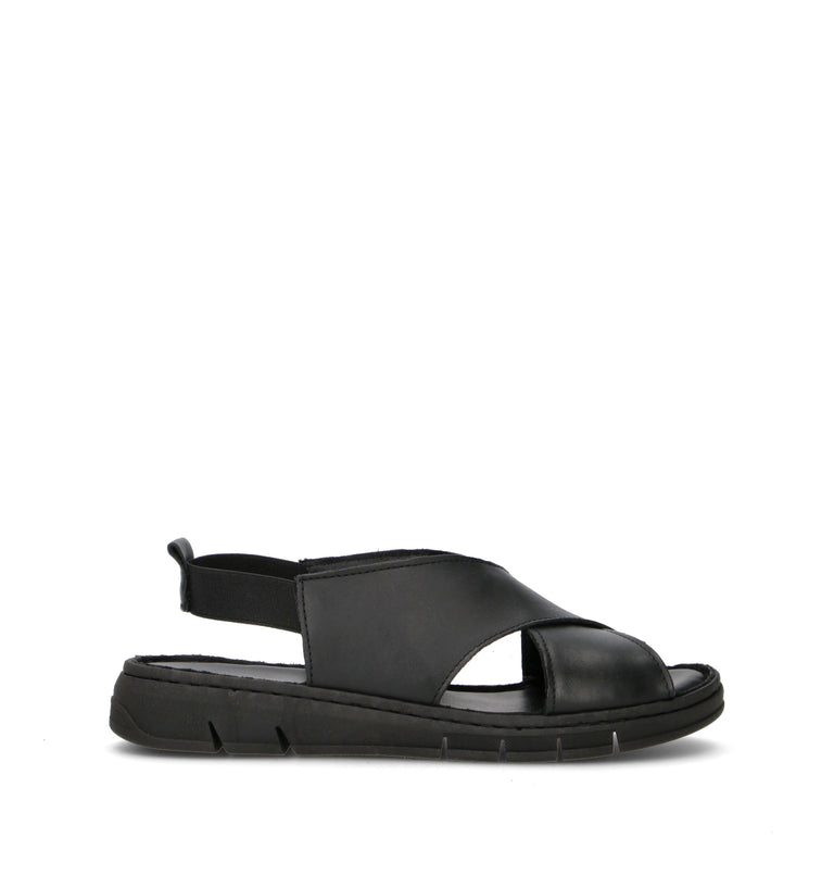 VARIOPINTO Sandalo donna nero in pelle