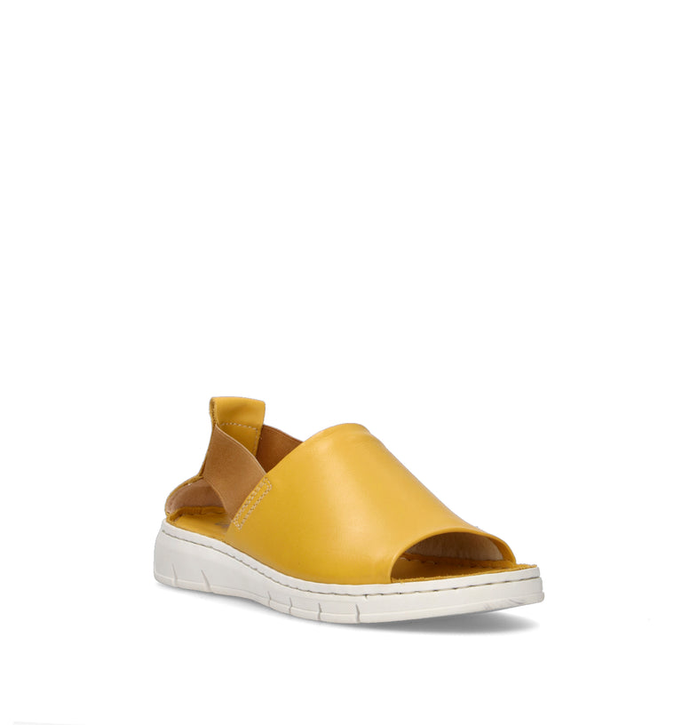 VARIOPINTO Sandalo donna giallo in pelle