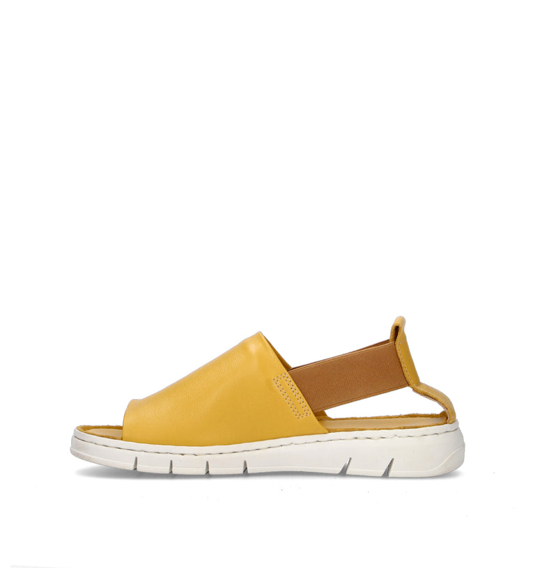 VARIOPINTO Sandalo donna giallo in pelle