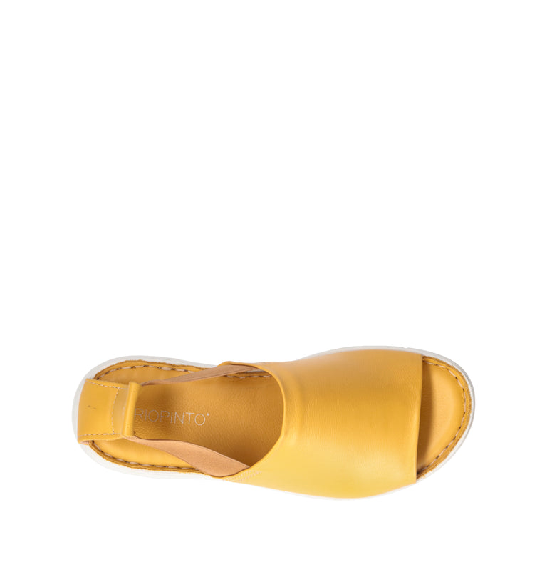 VARIOPINTO Sandalo donna giallo in pelle