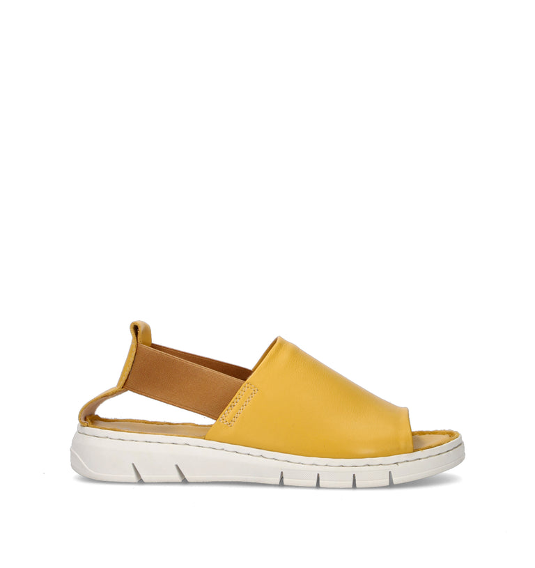 VARIOPINTO Sandalo donna giallo in pelle