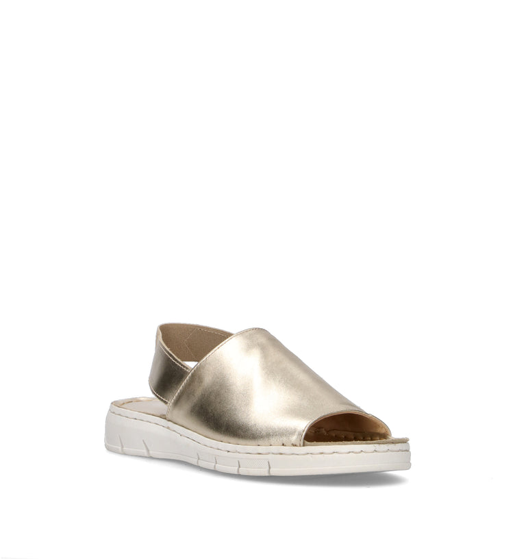 VARIOPINTO Sandalo donna platino in pelle