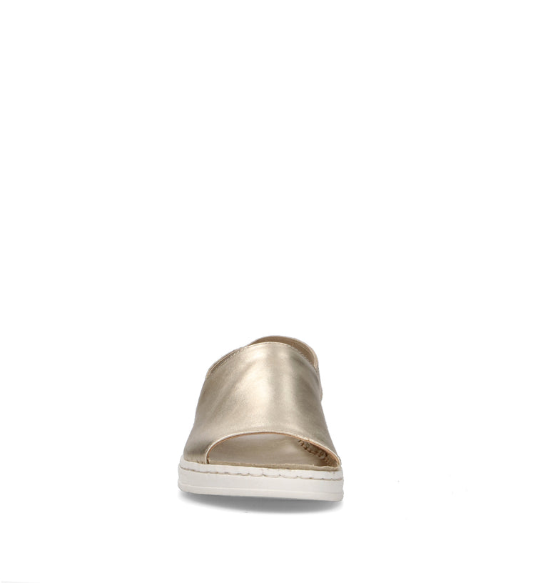 VARIOPINTO Sandalo donna platino in pelle