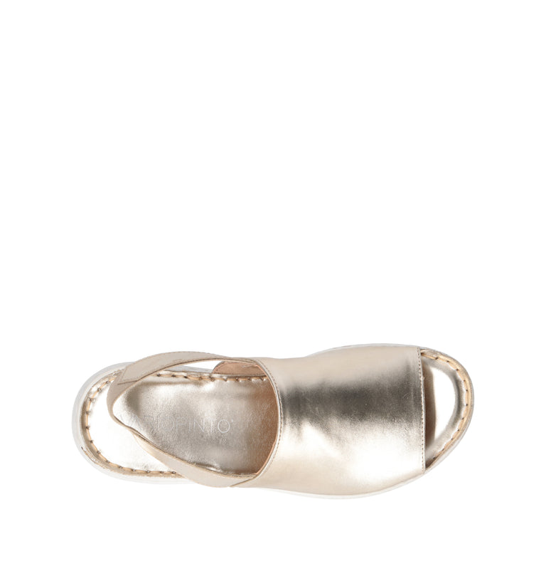 VARIOPINTO Sandalo donna platino in pelle