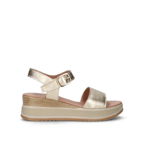 VARIOPINTO Sandalo donna oro in pelle