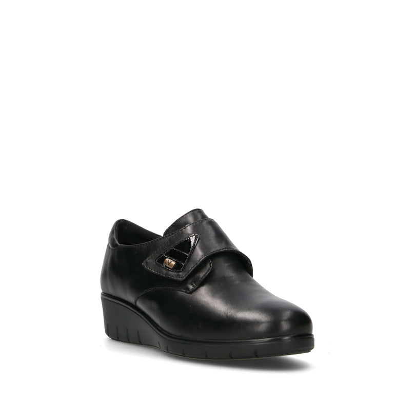 VALLEVERDE Scarpa comfort donna nera in pelle