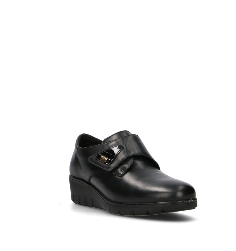 VALLEVERDE Scarpa comfort donna nera in pelle