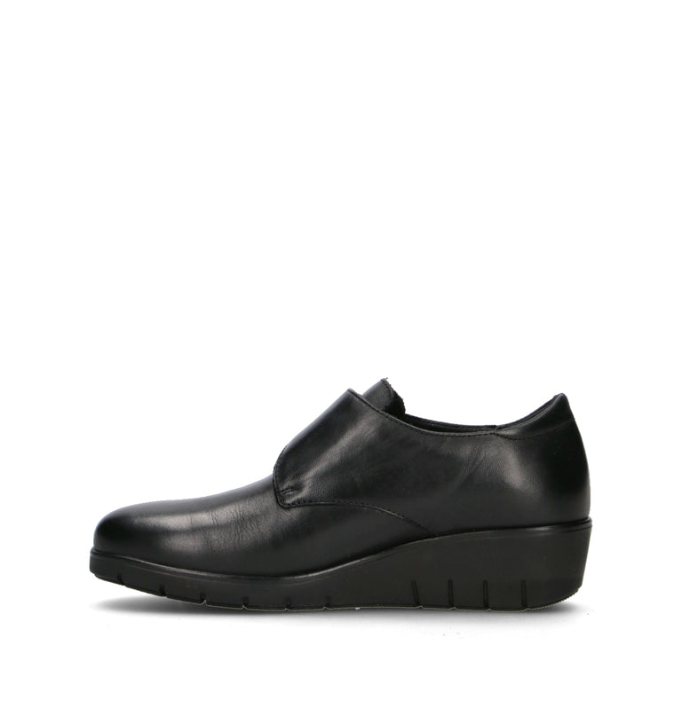 VALLEVERDE Scarpa comfort donna nera in pelle