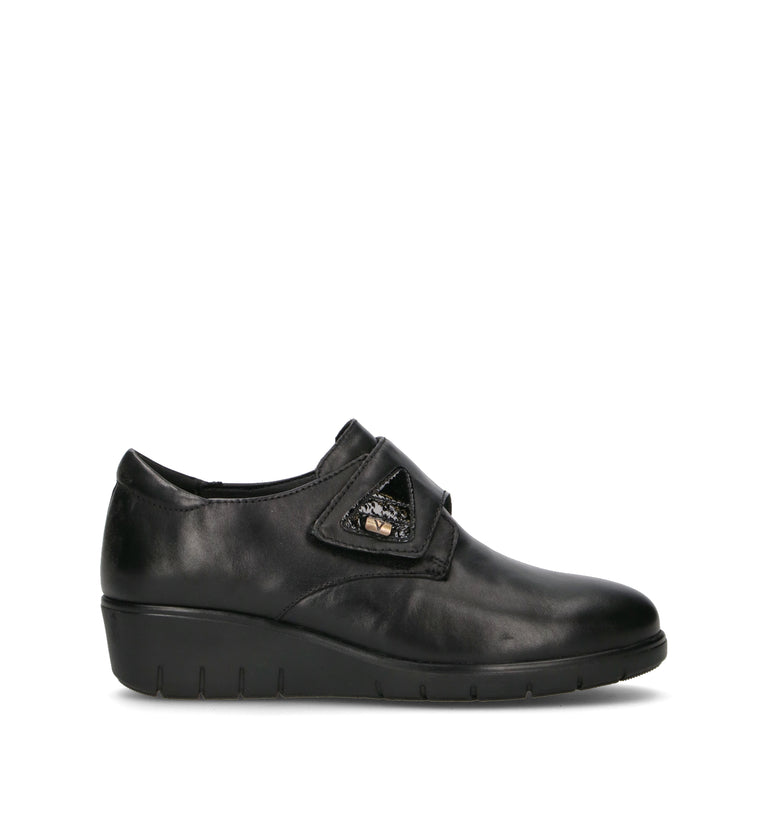 VALLEVERDE Scarpa comfort donna nera in pelle
