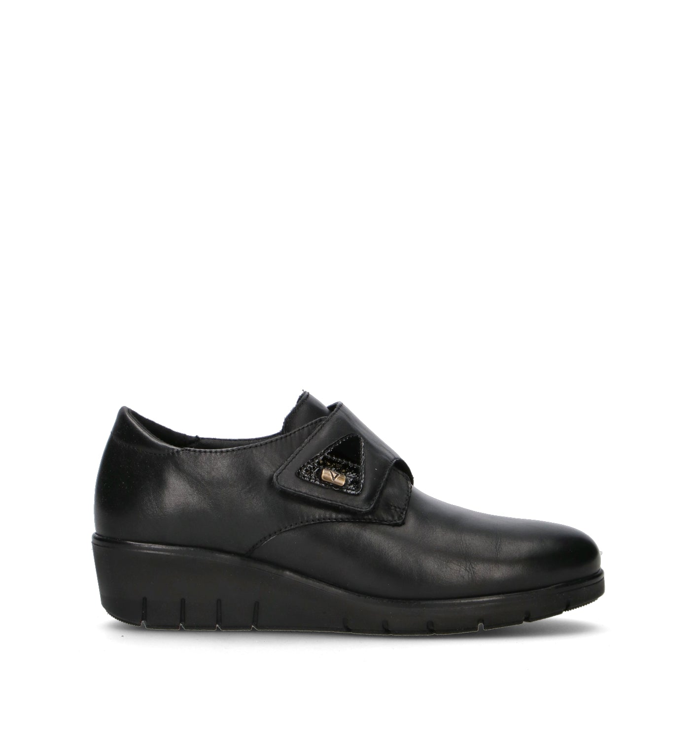 VALLEVERDE Scarpa comfort donna nera in pelle