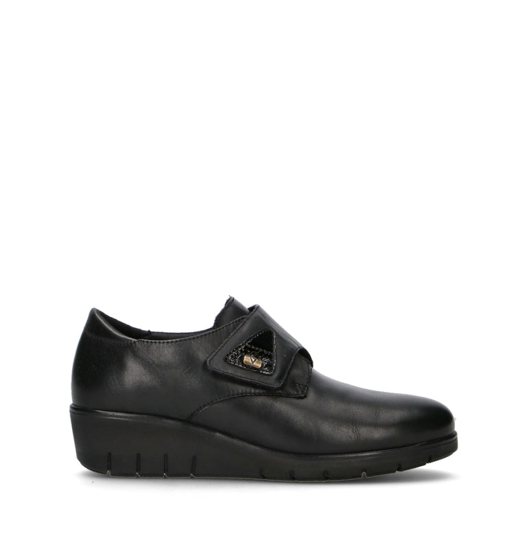 VALLEVERDE Scarpa comfort donna nera in pelle