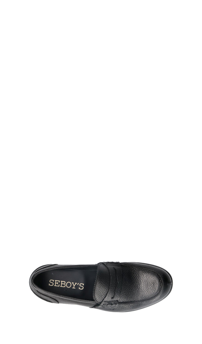 SEBOYS HAMMER - FONDO CUOIO - Mocassino uomo nero