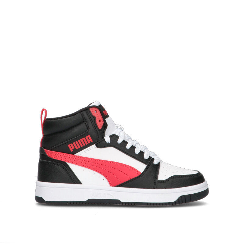 PUMA - REBOUND V6 MID JR Sneaker ragazzo bianca/nera