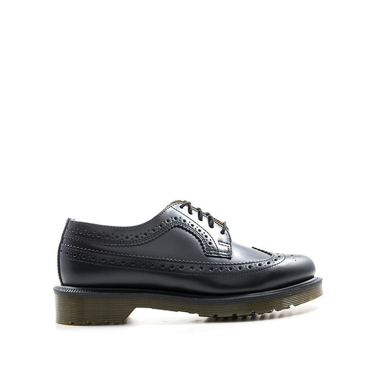 DR. MARTENS Stringata donna nera in pelle brogue