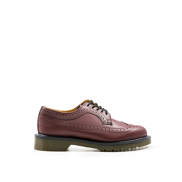 DR. MARTENS Stringata donna bordeaux con ricami brogue
