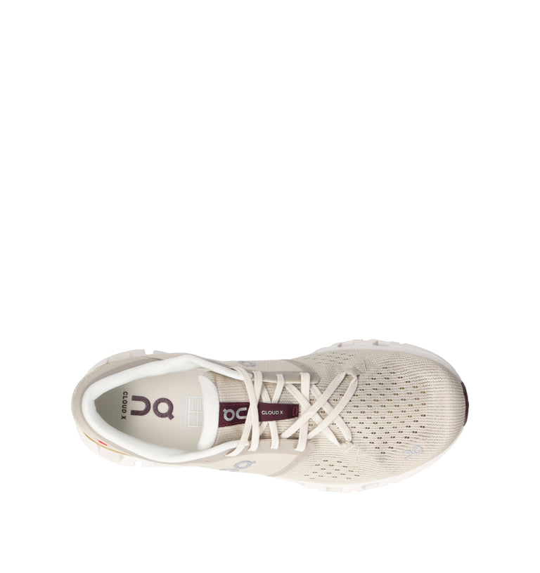 ON CLOUD X 4 Scarpa running uomo panna