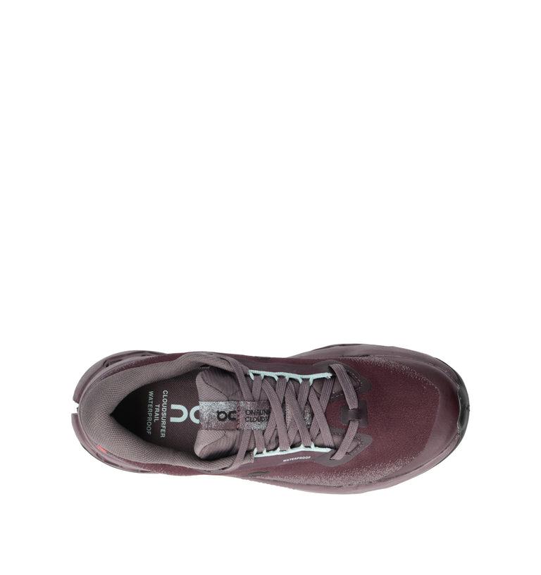 ON CLOUDSURFER TRAIL 2 WP Scarpa running donna bordeaux waterproof