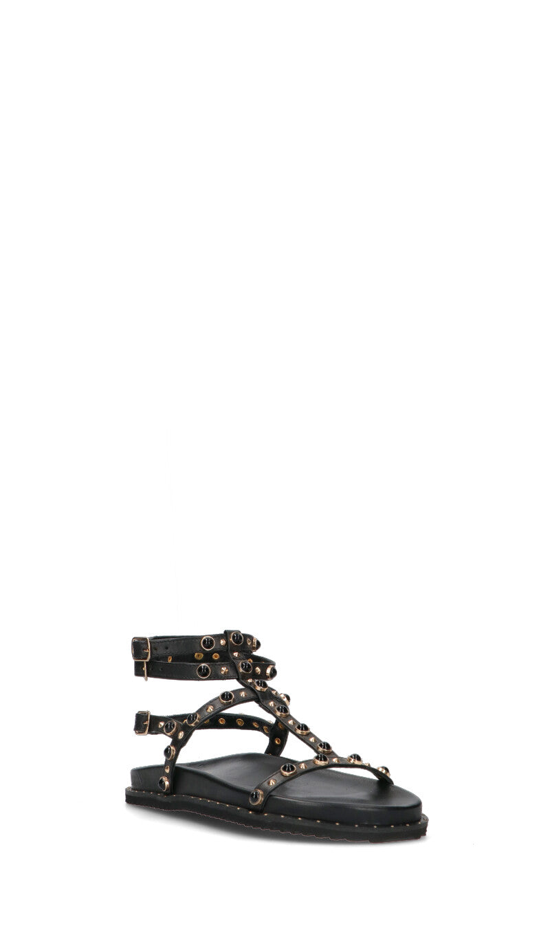 GRAFIA Sandalo donna nero in pelle