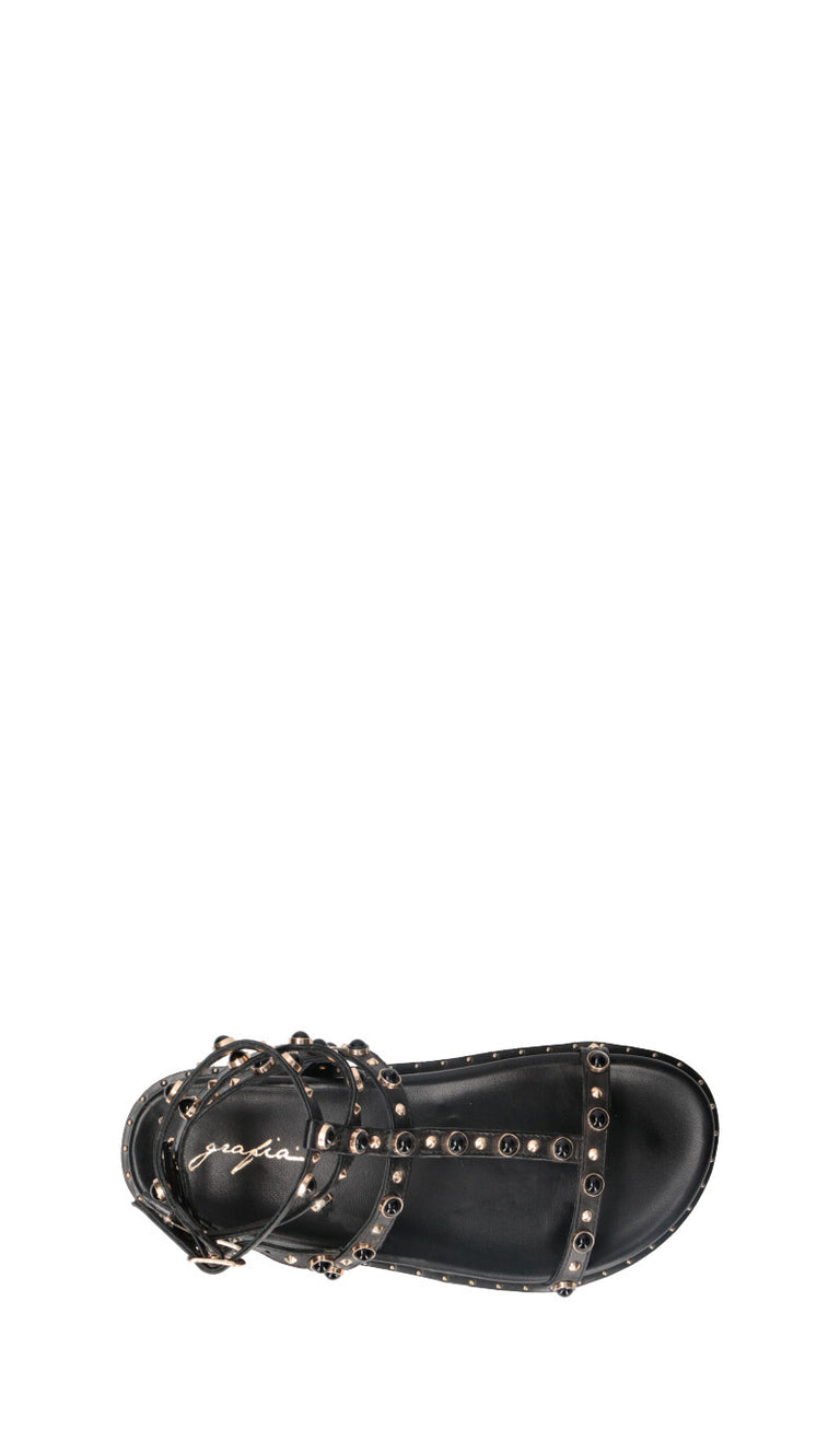 GRAFIA Sandalo donna nero in pelle